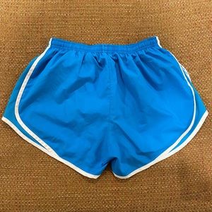 Baby blue nike dri-fit running shorts